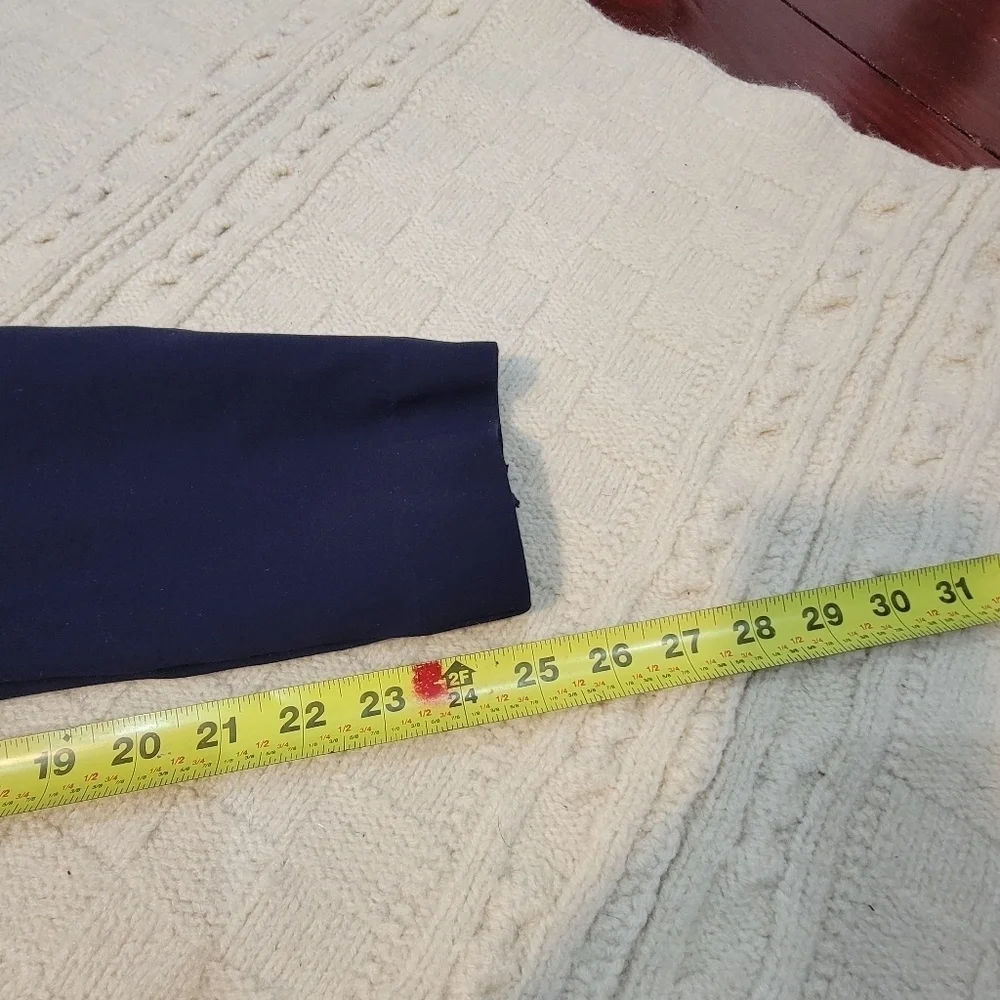 Spanx The Perfect Ankle Pant Skinny Leg Back Seam size S Ponte Knit Navy